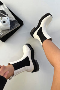 Maya | Comfortable And Warm Two-Tone Ankle Boots