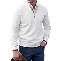 Nathan | Classic And Comfortable Quarter-Zip Knit Sweater