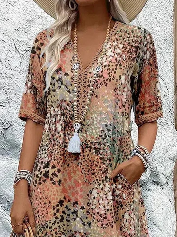 Sabrina | Vibrant Relaxed-Fit Patterned Midi Dress 6