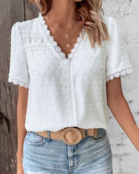Fleur | Elegant And Airy Bohemian Swiss Dot Blouse