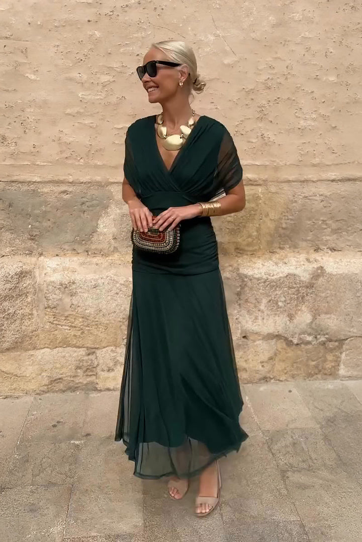 Sarina | Elegant Maxi Dress with Sleeves – Flowy Long Dress for Women 0