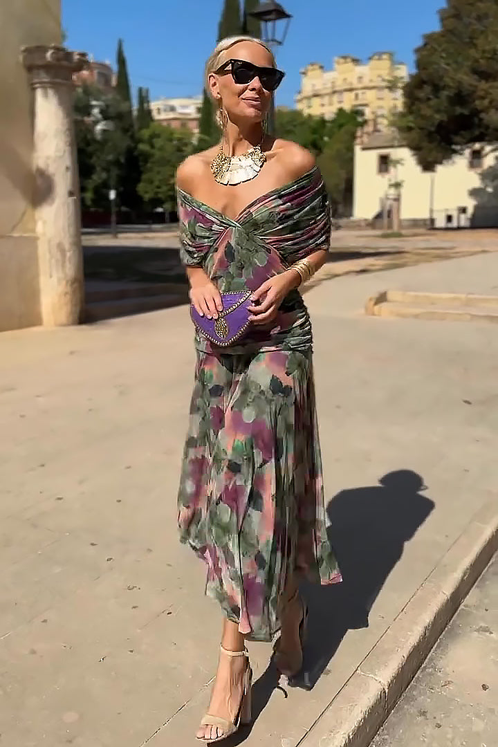 Sarina | Elegant Maxi Dress with Sleeves – Flowy Long Dress for Women 3