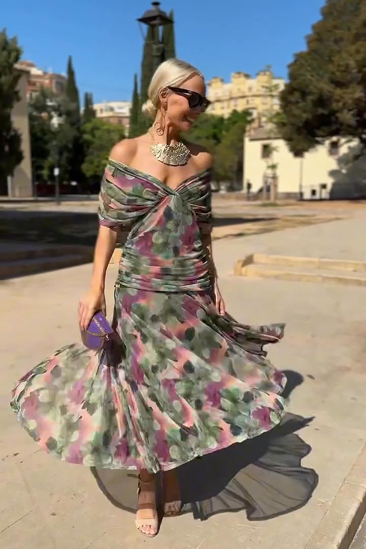 Sarina | Elegant Maxi Dress with Sleeves – Flowy Long Dress for Women 4