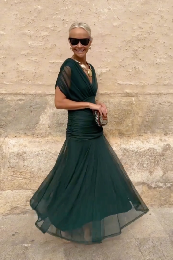 Sarina | Elegant Maxi Dress with Sleeves – Flowy Long Dress for Women 8