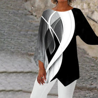 Lorena | Bold And Modern Geometric Asymmetric Tunic Top