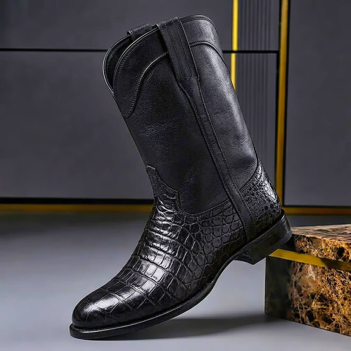 Scarlett | Vintage Textured Leather Boots 1
