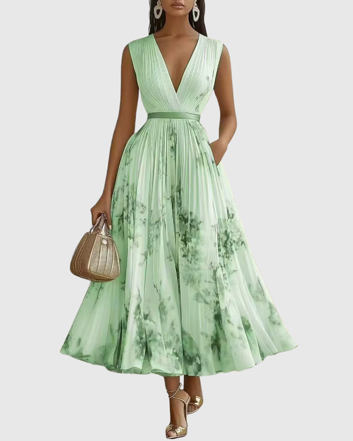 Seraphina | Elegant and Flowing Pleated Maxi Dress 0