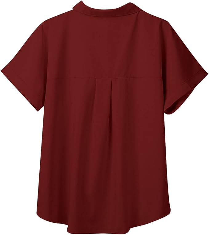 Sofia | Women's Burgundy Shirt Blouse 2