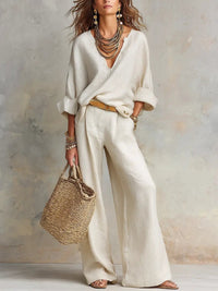 Zara | Breathable Linen Blend Two Piece Set