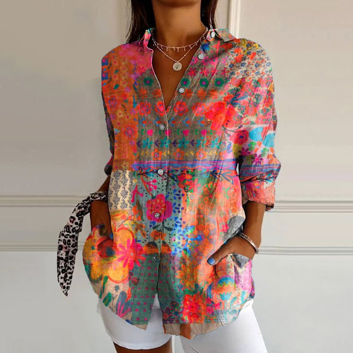 Sophia | Floral Long Sleeve Blouse Summer Top 1