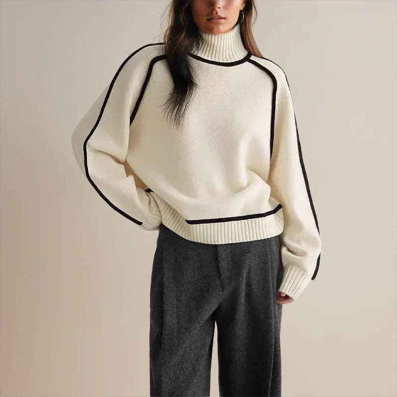 Sophie | Comfortable And Warm Oversized Turtleneck Knit Sweater 3