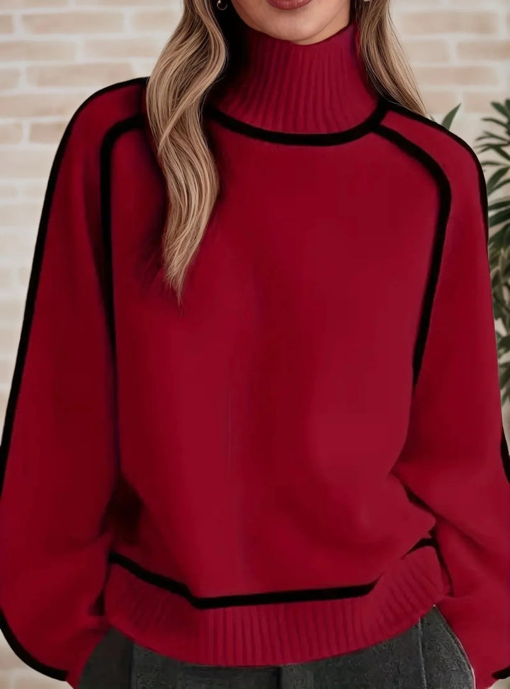 Sophie | Comfortable And Warm Oversized Turtleneck Knit Sweater 5