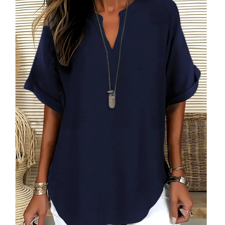 Stella | Effortless And Elegant V-Neck Summer Blouse 3