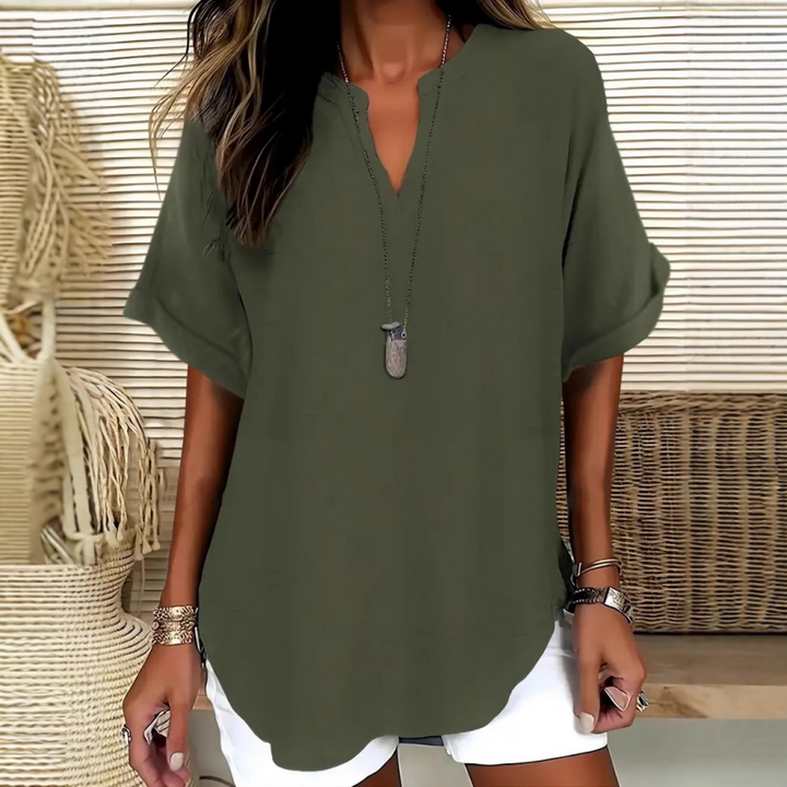 Stella | Effortless And Elegant V-Neck Summer Blouse 4