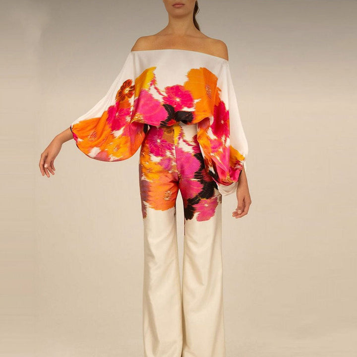 Taylah | Off-Shoulder Lantern Sleeves Two-Piece Summer Set 2
