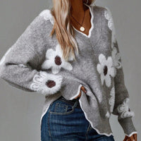 Emily | Cozy And Elegant Floral Winter Sweater