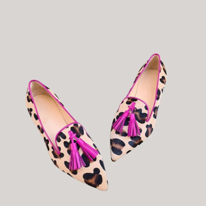 Isabella | Mocassins chics et élégants pour femme, imprimé léopard