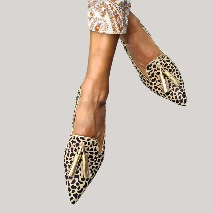 Isabella | Mocassins chics et élégants pour femme, imprimé léopard