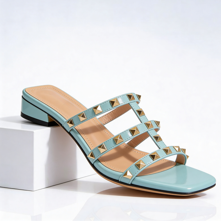 Valentina | Elegant and Comfortable Studded Leather Sandals 2