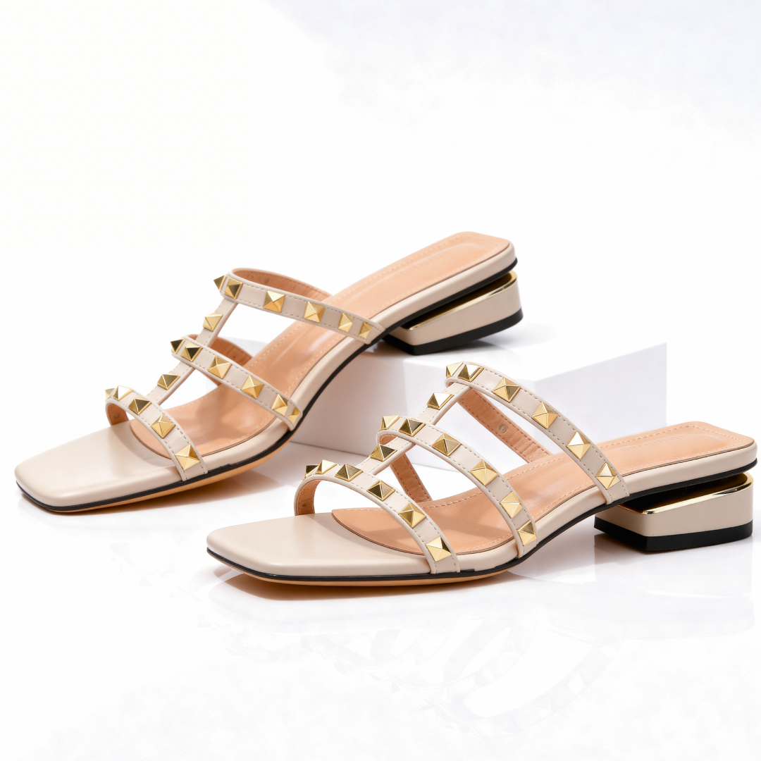 Valentina | Elegant and Comfortable Studded Leather Sandals 4