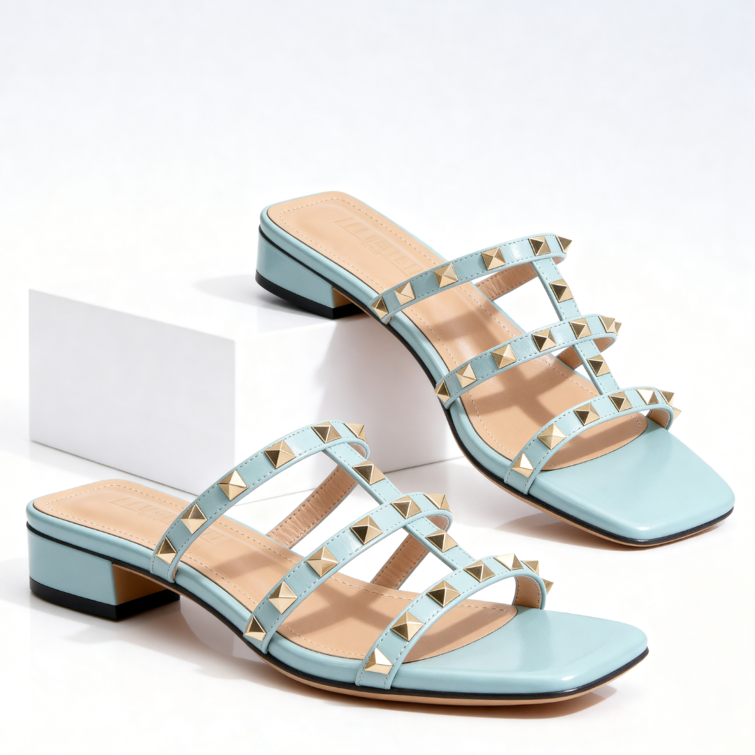 Valentina | Elegant and Comfortable Studded Leather Sandals 5