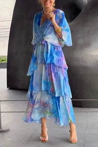 Evelina | Elegantes und fließendes Chiffon-Kleid für Damen