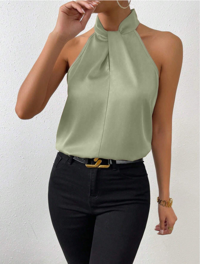 Vanna | Silk Knot Neck Top 10