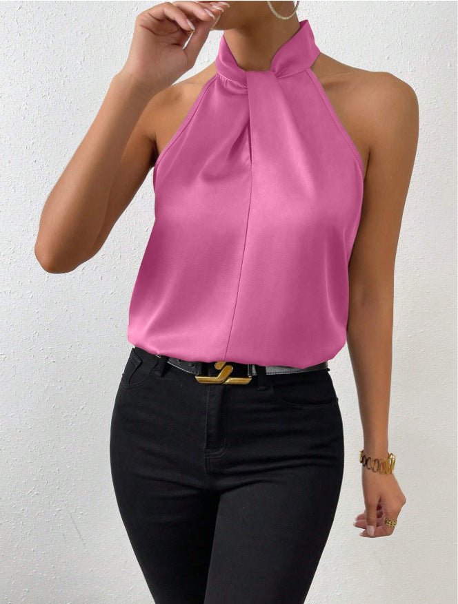 Vanna | Silk Knot Neck Top 9