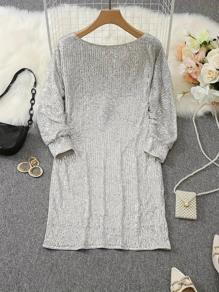 Victoria | Contrast Sequin Slim Fit Homecoming Dress 5
