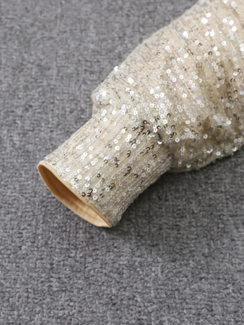 Victoria | Contrast Sequin Slim Fit Homecoming Dress 7