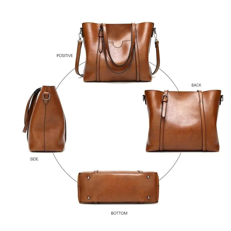 Victoria | Large Leather-Look Tote Bag 2