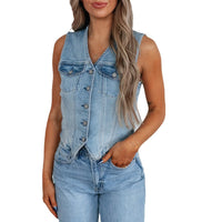 Madison | Stylish and Classic Button Front Denim Vest