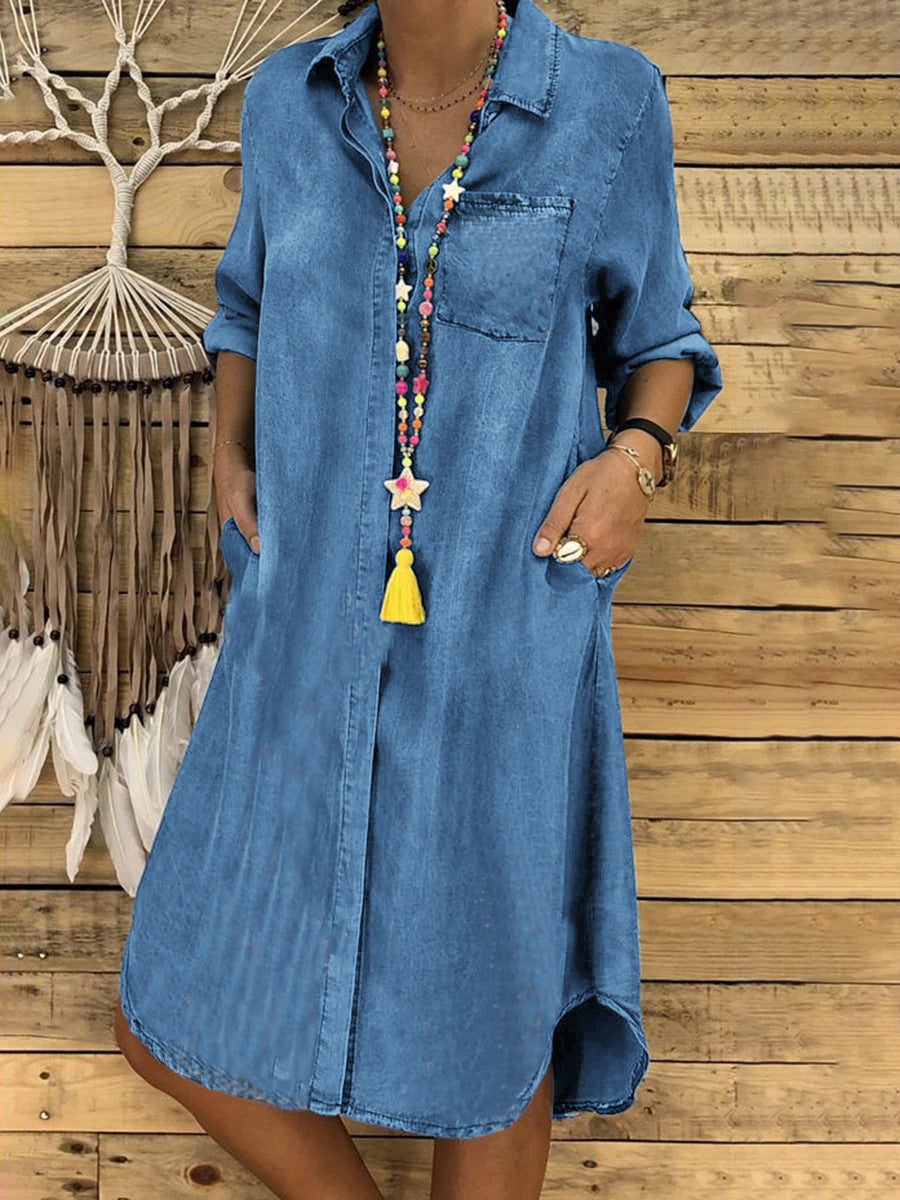 Zara | Timeless Relaxed Fit Denim Shirt Dress 1