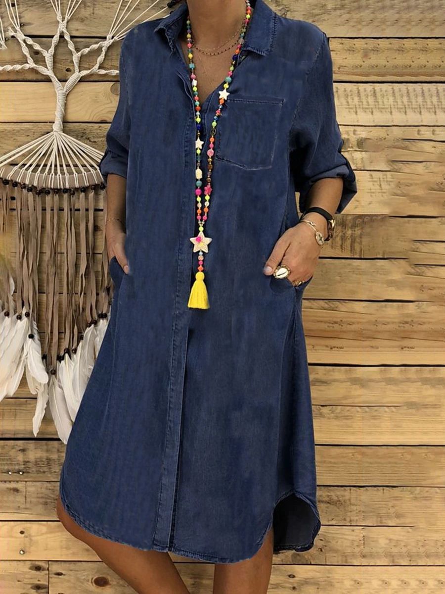 Zara | Timeless Relaxed Fit Denim Shirt Dress 2