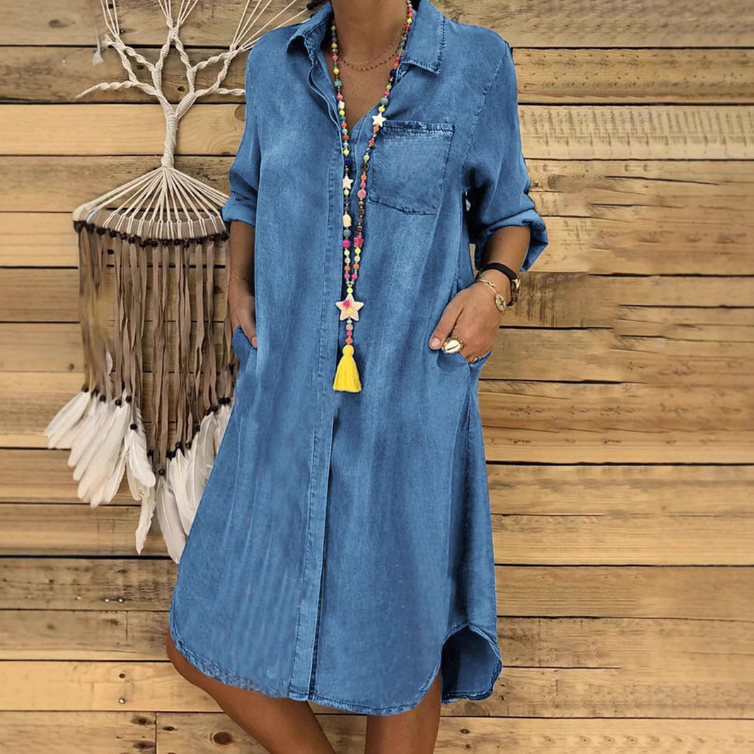 Zara | Timeless Relaxed Fit Denim Shirt Dress 3