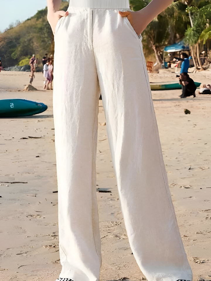 Sophia | Chic And Breathable Wide Leg Linen Pants