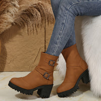 Elowen | Stylish Chunky Block Heel Ankle Boots