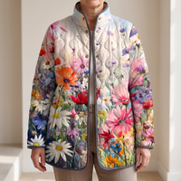 Amelia | Veste matelassée fleurie élégante et féminine