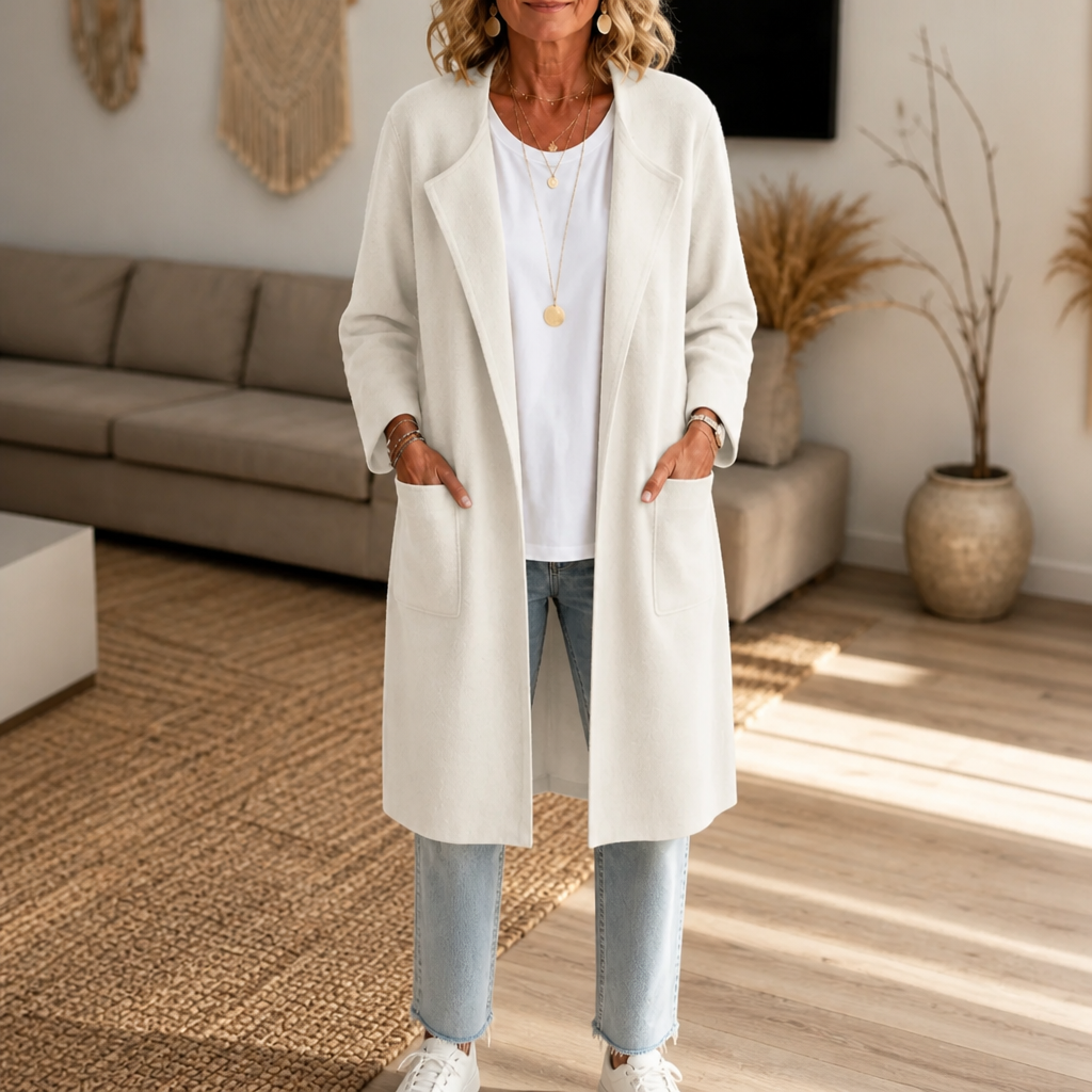 Draperie | Longline Open-Front Coat for Women