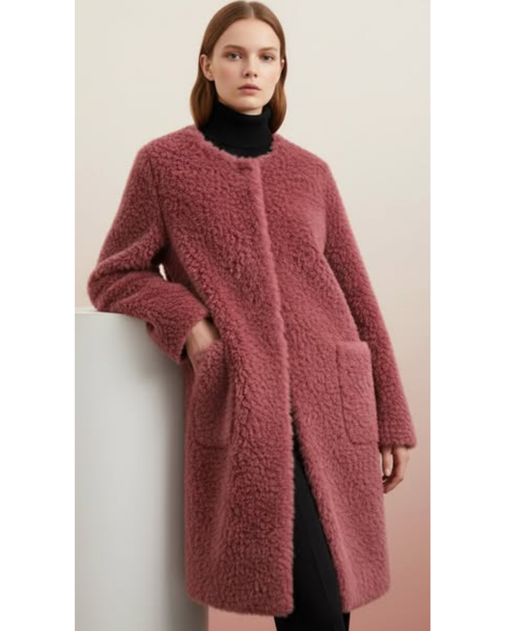 Hollmere | Shearling Coat – Luxurious Fluid Silhouette