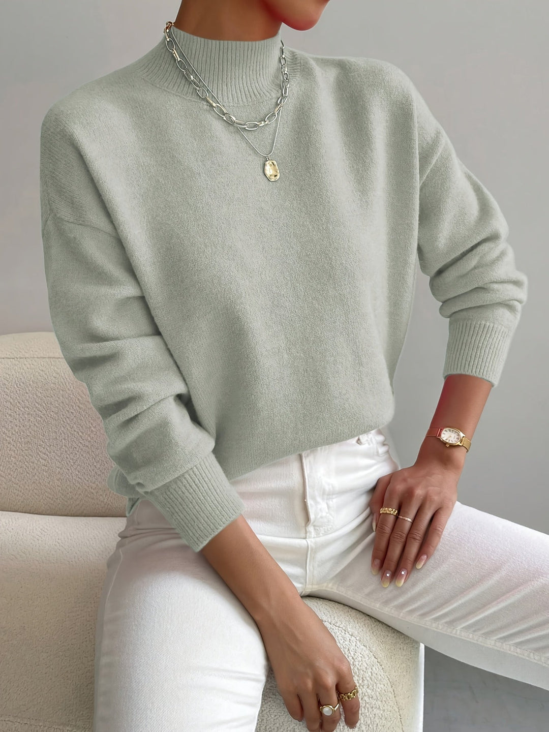 Amelia | Elegant And Comfortable Turtleneck Knit Sweater