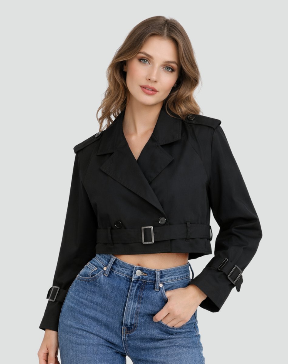 Olivia | Comfortable And Stylish Short Tailored Trench Coat