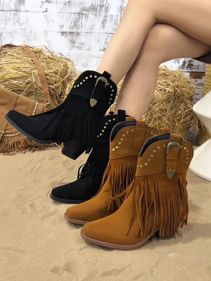 Ava | Bold And Modern Fringe Cowboy Boots