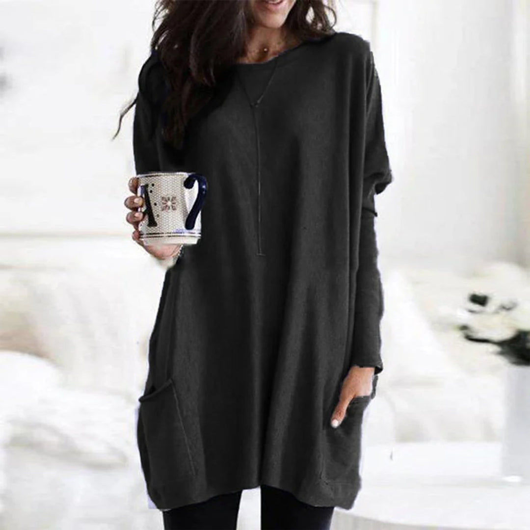 Sarah | Comfortable And Stylish Oversized Pocket Tunic Sweater