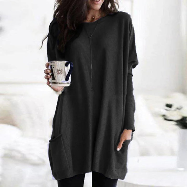 Sarah | Comfortable And Stylish Oversized Pocket Tunic Sweater