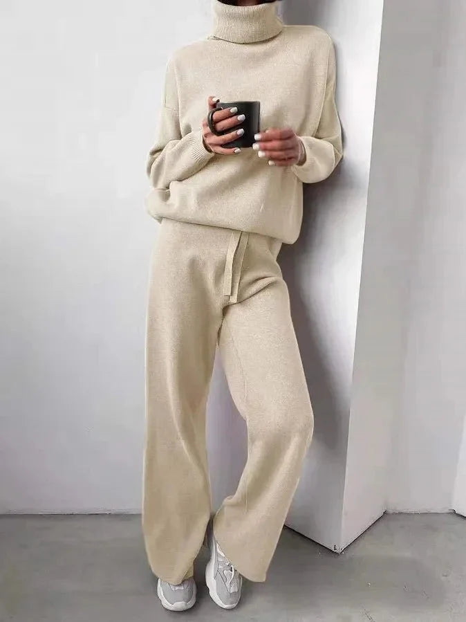 Elizabeth | Cozy And Elegant Turtleneck Knitted Two Piece Set