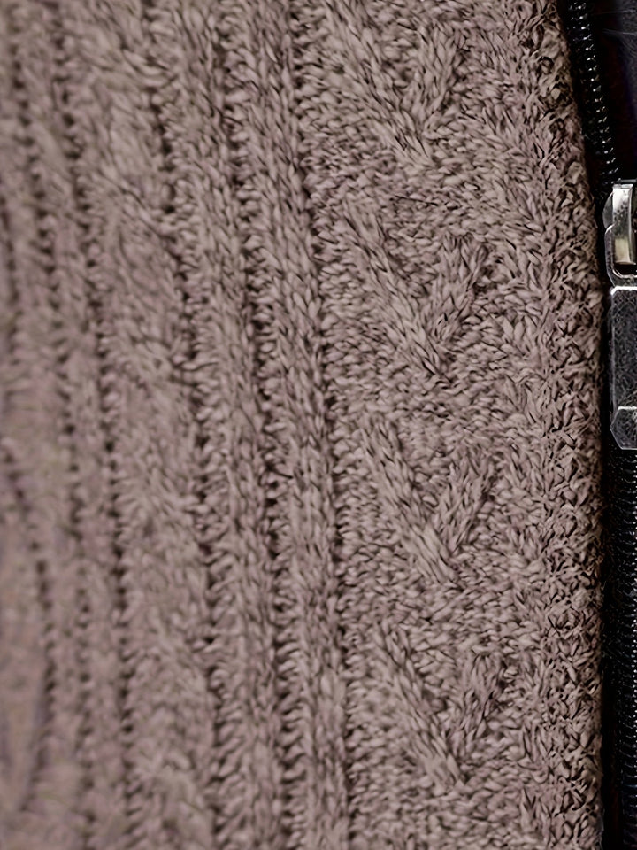 Walter | Full-Zip Cardigan – Textured Design for Men