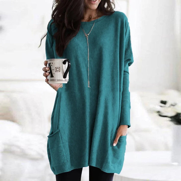 Sarah | Comfortable And Stylish Oversized Pocket Tunic Sweater