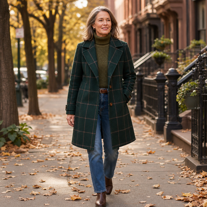 Wearbella | Plaid Oversized Coat – Stylish Checkered Design for Women
