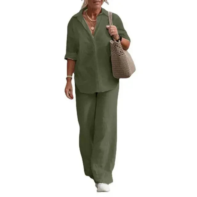 Maya | Airy And Sophisticated Linen Two Piece Set